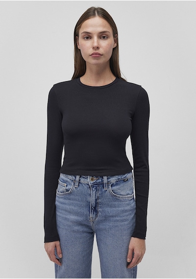 Mavi - 2li Uzun Kollu Crop Basic Tişört 1613021-70057 Beyaz