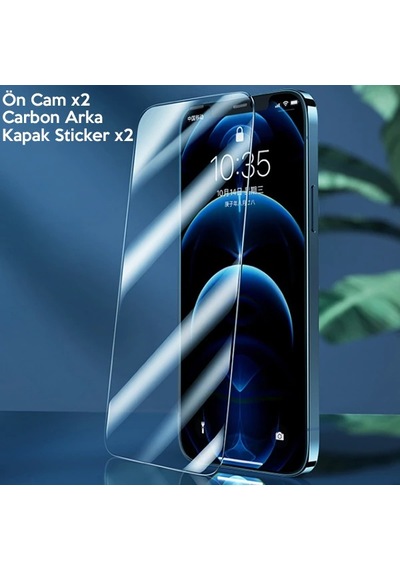 Gor İphone 12 Mini 5.4 Best Full Tempered Cam Ekran Koruyucu 2adet+arka Jelatin- 5775