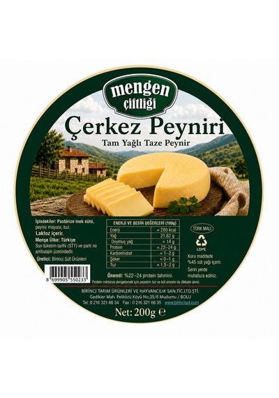 Mengen Çiftliği Çerkez Peyniri 200 Gr