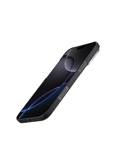 Apple Uyumlu iPhone   16 Pro Max Kılıf   Magsafeli Lumintex Teknoloji Fosforlu Aramid Fiber Pitaka Aries Noproblemo