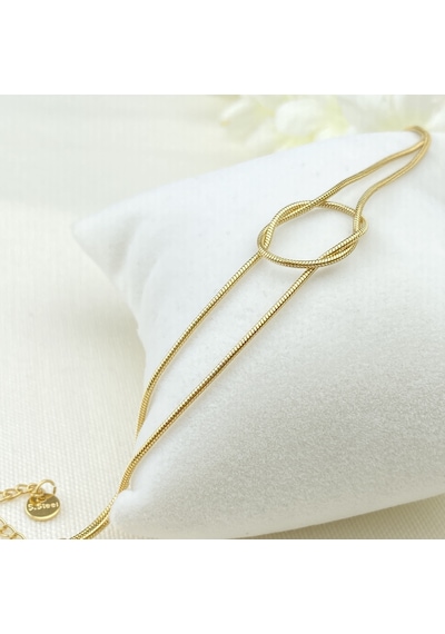 Sonsuzluk Bileklik Düğüm Model Yüksek Kalite 316 L Paslanmaz Çelik Gold 17 + 5 Cm