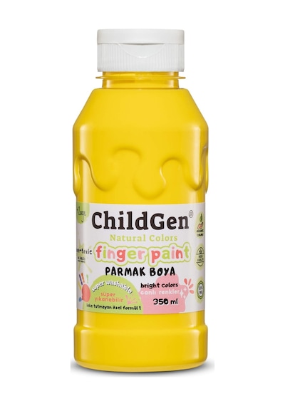 Childgen Süper Yıkanabilir Parmak Boya 350ml - Sarı