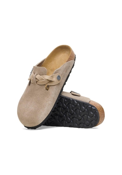 Birkenstock Boston Braided Kadın Terlik - Boz Koyu Bej