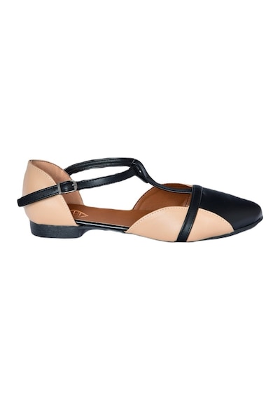 Fox Shoes Ten/siyah Kadın Babet B726881809 Ten/siyah Ten Rengi - Pudra