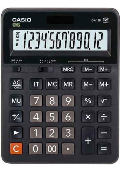 Casio GX-12B-BK 12 Hane Hesap Makinesi