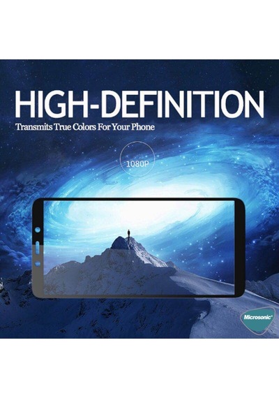 Microsonic Huawei Honor 9S Tam Kaplayan Cam Ekran Koruyucu Siyah