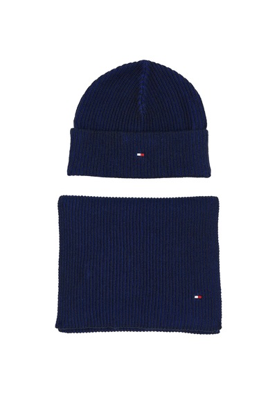 Tommy Hilfiger Gp Flag Beanıe & Sca Erkek Lacivert Bere