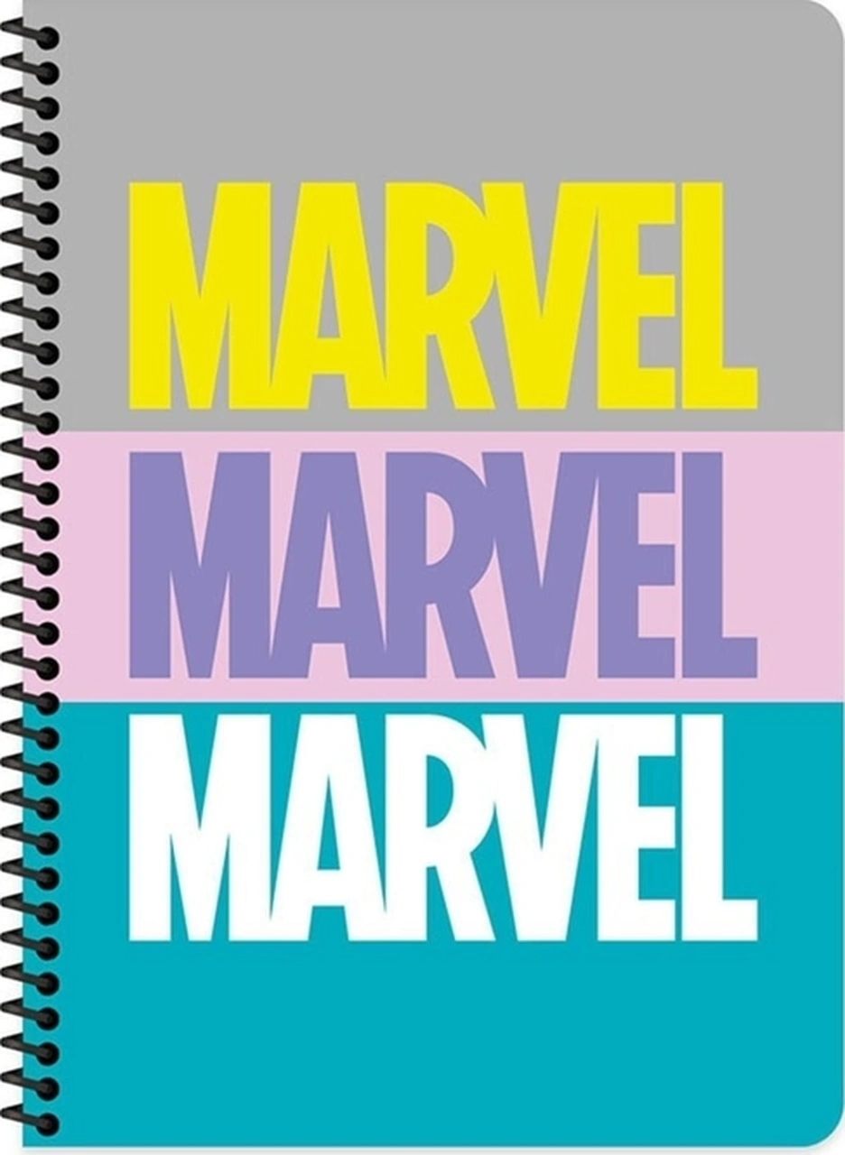 Marvel Seri2 16,5 X 22,5 80 Yp. Kareli Karton Kapak Spiralli Defter