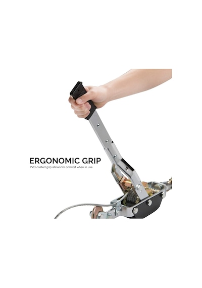 Neıko 02256a Come Along Halatlı Vinç, 5 Ton 4,5 Kg Çekme Kapasitesi, 3 Ayak, 3 Kanca, Çift Dişli Çarklı Sağlam