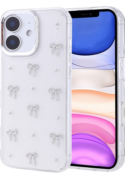 Zore Apple Uyumlu iPhone 11 Kılıf Airbag Tasarımlı Simli Şeffaf Kutup Kapak - Lale Şeffaf