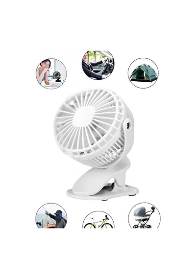3 Hız Modlu 360 Dönebilen Klipsli Usb Şarjlı Mini Fan
