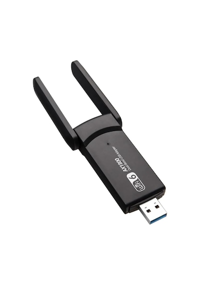 Wifi 6 Adaptörü Ax1800 Mbps Kablosuz Ağ Kartı Usb Dongle Dual Band Reseptör