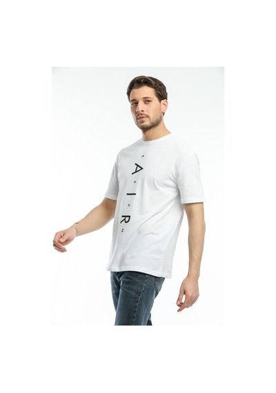 Oversize Aır Baskılı Erkek T-Shırt