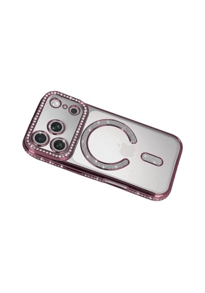 Apple iPhone Uyumlu   17 Pro Max Joke Simli Magneticsafe Kılıf - Pembe