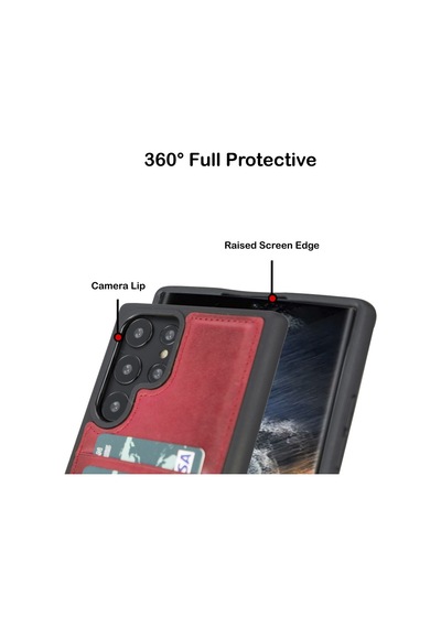 Bouletta Samsung Galaxy S22 Ultra Uyumlu Deri Kapak Fxcp V4ef