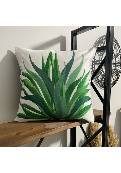 Aloe Vera Dekoratif Kırlent Kılıfı