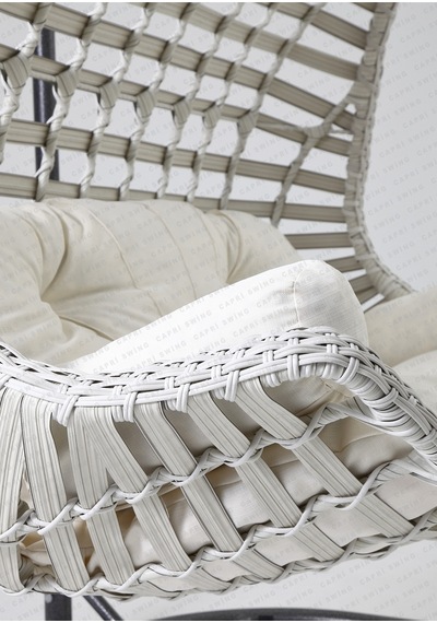 Gardenya Bahçe Capri Swing Cunda Rattan Bahçe Ve Balkon Salıncağı Beyaz
