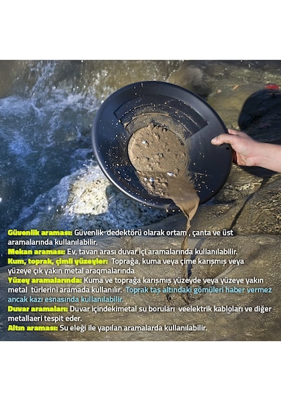 Upway El Tipi Hassas Metal Tarama Dedektörü 360 Derece Tarama Sesli Ve Titreşimli Uyarı