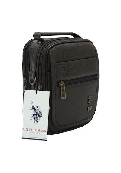 Plevr 6765 Us Polo Assn Suni Deri Omuz Askılı, Kulplu Erkek Portf-Kahverengi