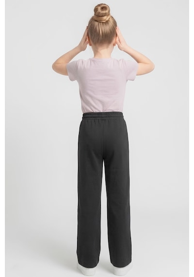 Modanino Kız Çocuk Okul Pantolonu Beli Lastikli+kordonlu+2 İplik 9-15 Yaş 12769at Siyah