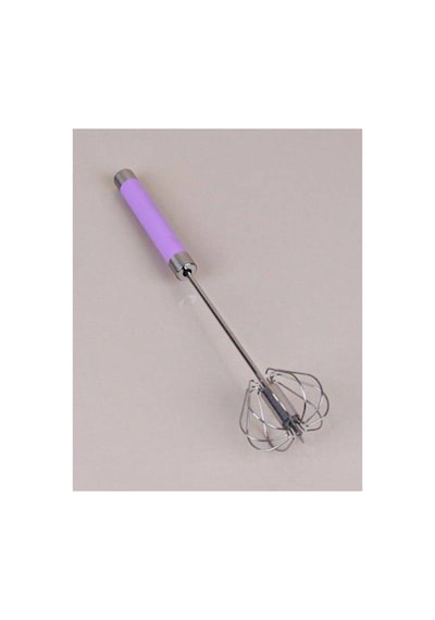 Metal Mikser Çırpıcı 30 Cm Karıştırıcı Bas Çek Çırp Mor Karışık