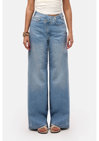 Itsbasic Kadın Kot Rengi 2s6-3 Palazzo Baggy Fit Kemer Detaylı Tasarım Denim Jean Mavi Itsbasic Kadın Kot Rengi 2s6-3 Palazzo Baggy Fit Kemer Detaylı Tasarım Denim Jean Mavi