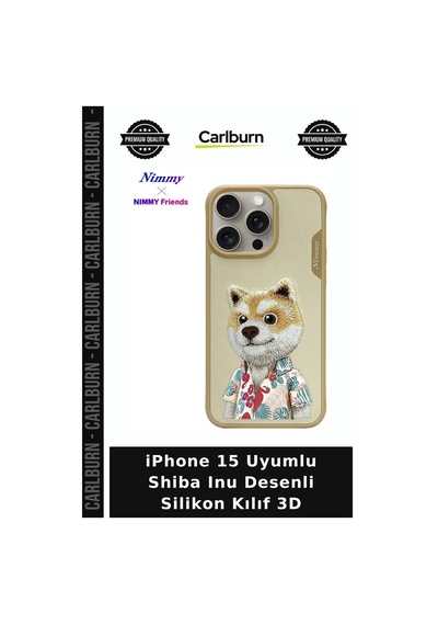 İphone 15 Uyumlu Shiba Inu Desenli Silikon Kılıf 3d Eğlenceli Kap Aksesuar Çeşit Stil Sahibi çok renkli