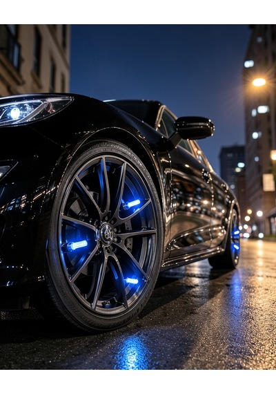 Araç Sibop Işığı 4'lü Set Otomatik Yanan Led Lastik Aksesuarı 0
