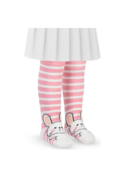 Civil Baby Tavşan 6- Bebek Kız Külotlu Çorap - Pembe