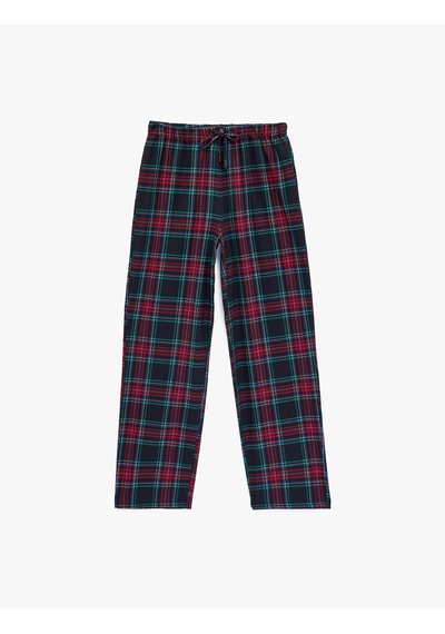Koton Pamuklu Cepli Ekoseli Pijama Altı Lacivert Ekose 6wlk50053mw Lacivert Ekoseli