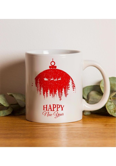 Yılbaşına Özel Hediye Seti (Happy New Year Kupa & Mini Yılbaşı Ağ
