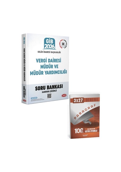 Data 2026 Gib Vergi Dairesi Müdür Ve Müdür Yardımcılığı Sınavı Soru Bankası+anla Kazan Paragraf