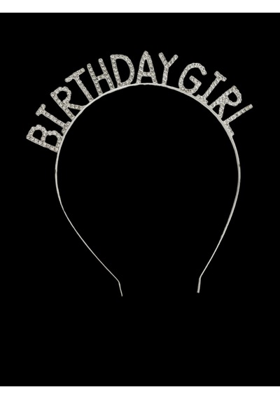 Doğum Günü Kızı Birthday Girl Metal Kristal Taşlı Taç Çok Renkli