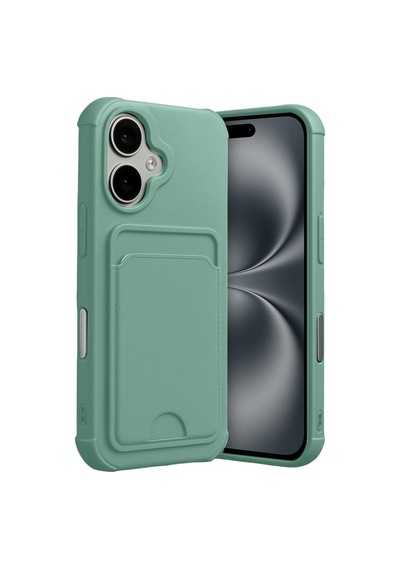 Apple iPhone Uyumlu , 17 Kelvin Kartvizitli Silikon - Açık Yeşil
