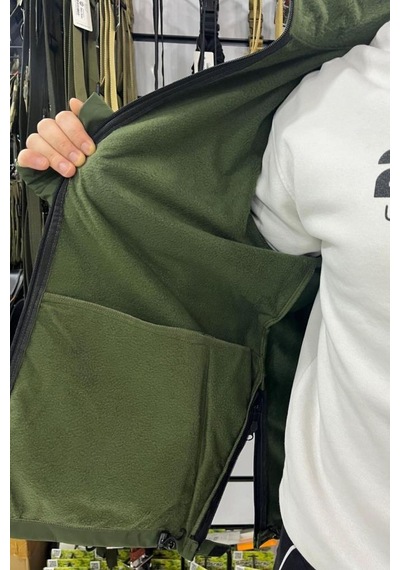 Single Sword Taktik Outdoor Softshell Yağmurluk Mont Suya Dayanıklı, Kapüşonsuz Haki