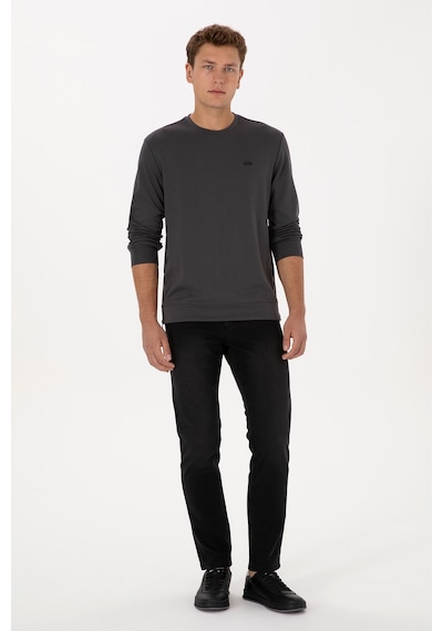 U.S. Polo Assn. Erkek Regular Fit Bisiklet Yaka Gri Sweatshirt 50315483-VR024
