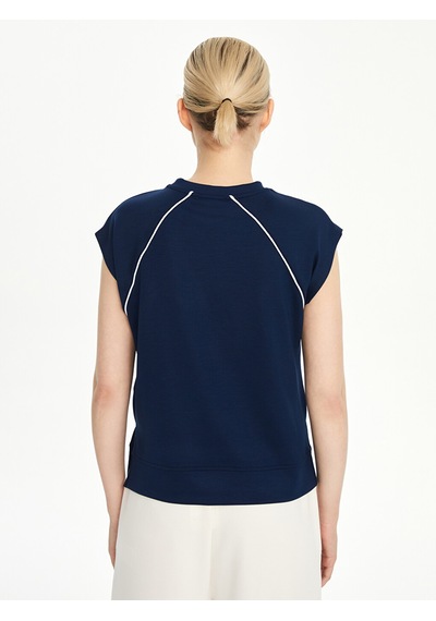 Lcwaıkıkı Classic Lacivert Oversize Soft Touch Kadın Tişört