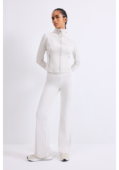 Defacto Slim Fit Dik Yaka Fermuarlı Dikiş Detaylı Spor Basic Hırka H5211ax26aubg721 Bej-bg721