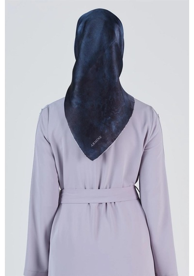 Armine İpek Eşarp Nostalji - 8333-82 Koyu Mavi Twill Koyu Mavi