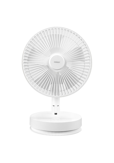 Everest Efn-600, Beyaz, 4 Kademeli Hız, Masaüstü Kullanım, Taşınabilir, Dahili 2000mah Bataryalı, Usb Şarj Girişli, Kumandalı, Vantilatör