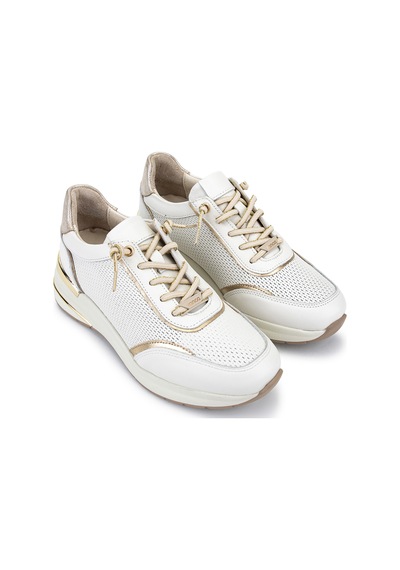 Tamer Tanca Kadın Hakiki Deri Beyaz Sneakers & Spor Ayakkabı 298 7100 Bn Ayk Y26 Beyaz/gold