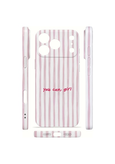 Apple iPhone Uyumlu 17 Pro Max Vorian İnce Kamera Korumalı Mika Kılıf You Can Girl You Can Girl Mika