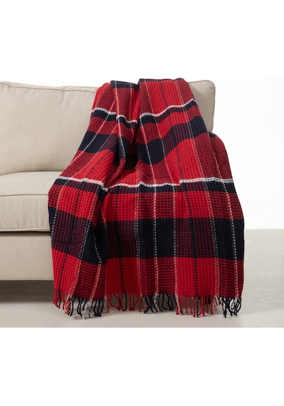 Mudo Home Scotch Diz Üstü Battaniye Kırmızı 130x170 8954026