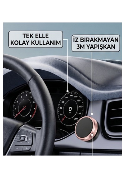 Tüm Modellerle Uyumlu Manyetik Araç İçi Telefon Tutucu Çok Amaçlı Mıknatıslı Torpido Üstü Tutacak Siyah - Rose Gold Tüm Modellerle Uyumlu Manyetik Araç İçi Telefon Tutucu Çok Amaçlı Mıknatıslı Torpido Üstü Tutacak Siyah - Rose Gold