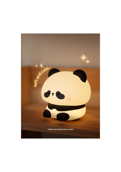 Masum Panda Silikon Gece Lambası Beyaz Beyaz