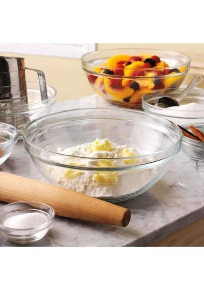Paşabahçe Plastik Kapaklı Saklama Kabı 4'lü Set 1700 CC Beyaz - Şeffaf
