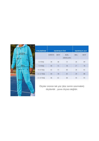 Pina Kids Erkek Çocuk Scuba Unlimited Çift Şeritli Kapüşonlu Reglan Kol Dalgıç Kumaş Eşofman Takımı Esf7024 Krem