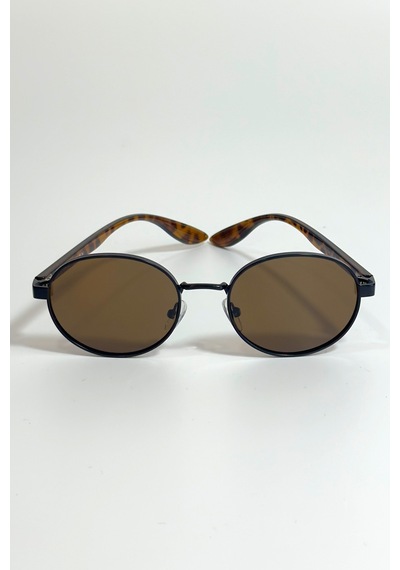 Unisex Polarize Yuvarlak Güneş Gözlüğü Kahverengi Uv400 Korumalı 09789130