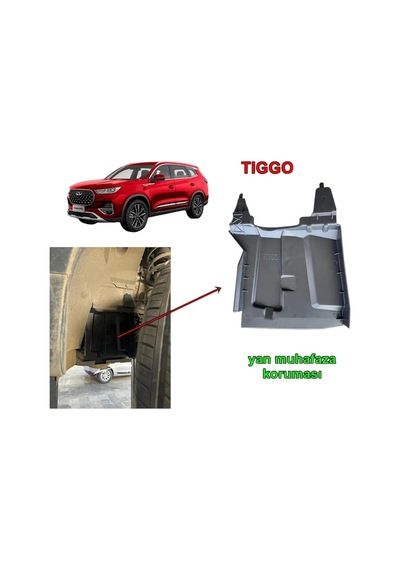 Trobus Chery Tiggo 7 Pro Uyumlu Yan Koruma Plastiği Muhafaza Parçası