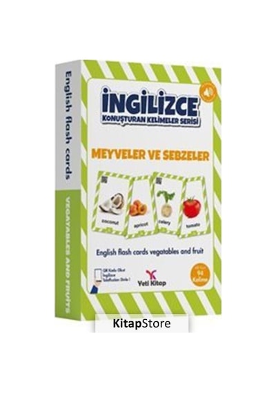 İngilizce Kelime Kartları Meyveler ve Sebzeler